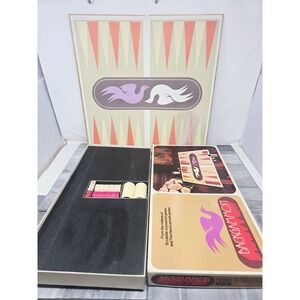 BACKGAMMON Board game SELRIGHT 1975 VINTAGE Wooden Pieces Dice